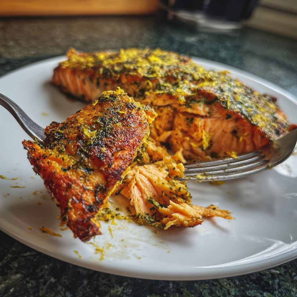 Ofenlachs mit Zitronenkruste