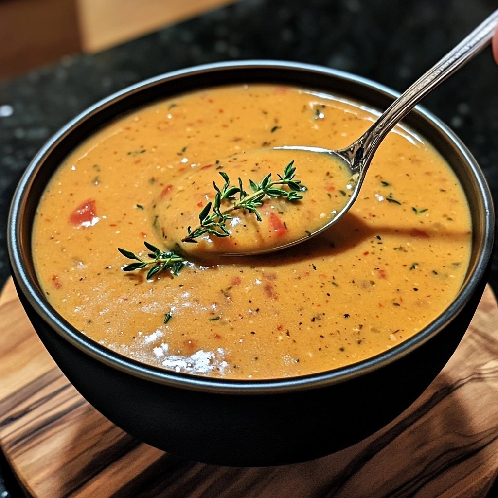 Kürbissuppe mit Thymian