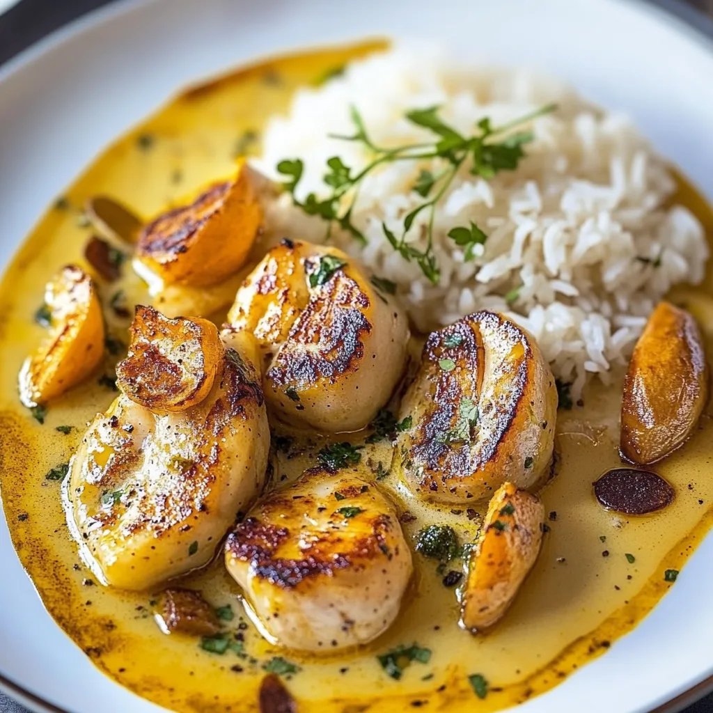 Honig Senf Hähnchen mit Reis