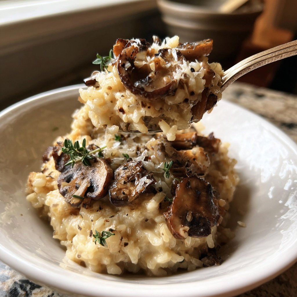 Cremiges Pilzrisotto mit Thymian