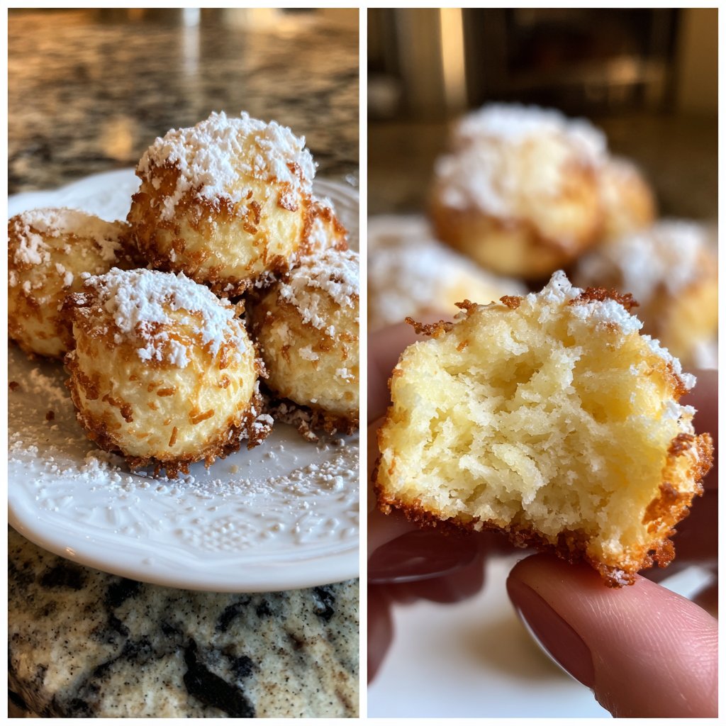 Quarkbällchen mit Vanillejoghurt