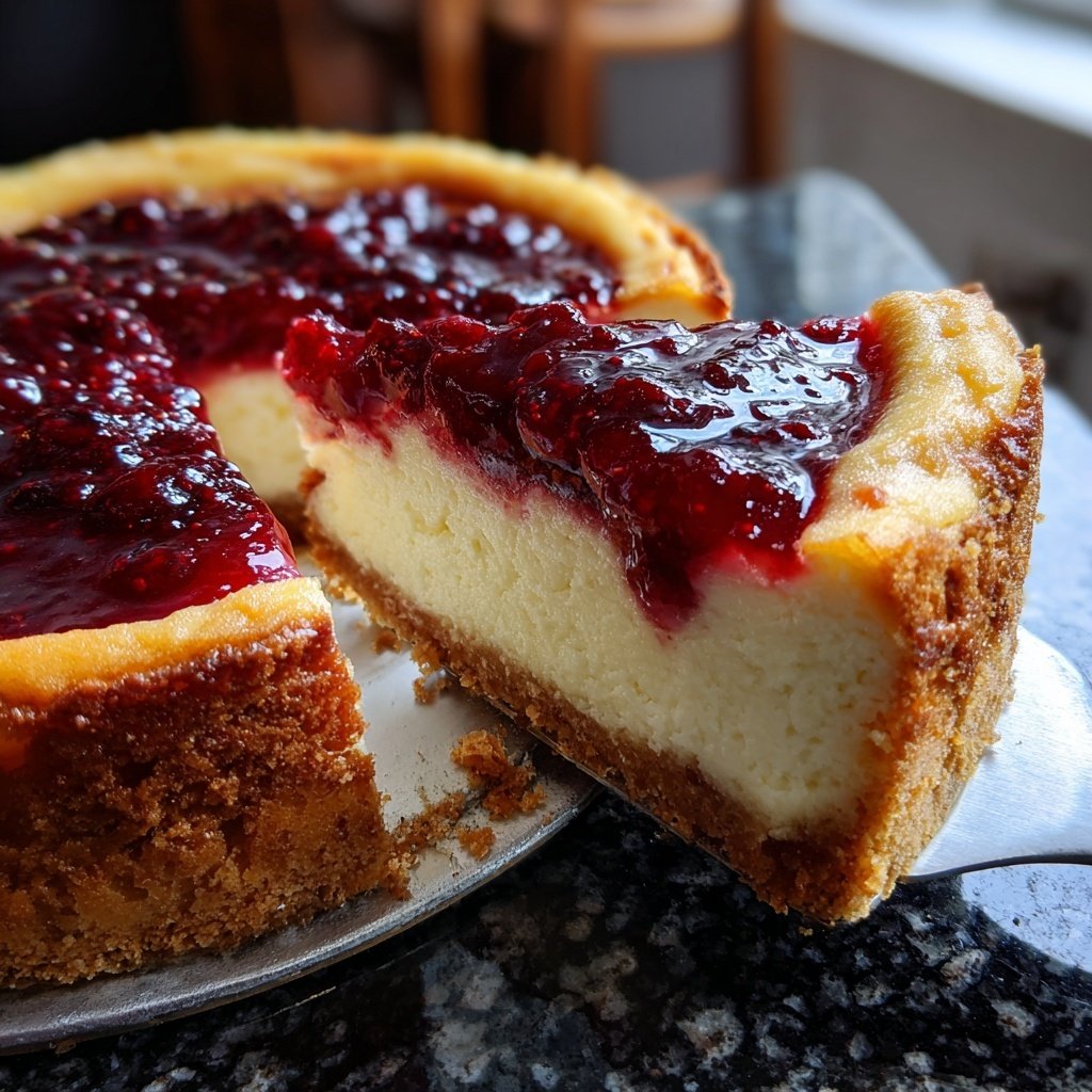 Käsekuchen mit Fruchtspiegel