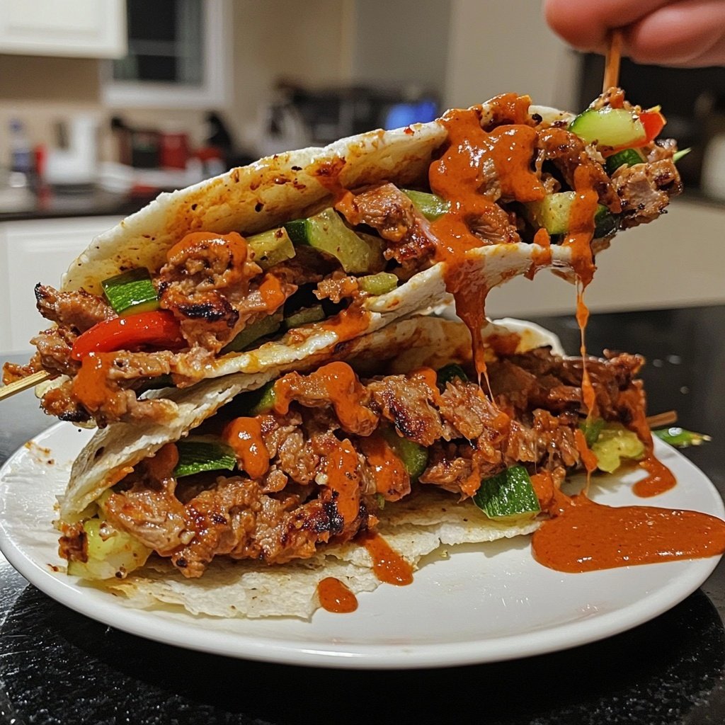 Klassischer Döner Kebab wie vom Imbiss