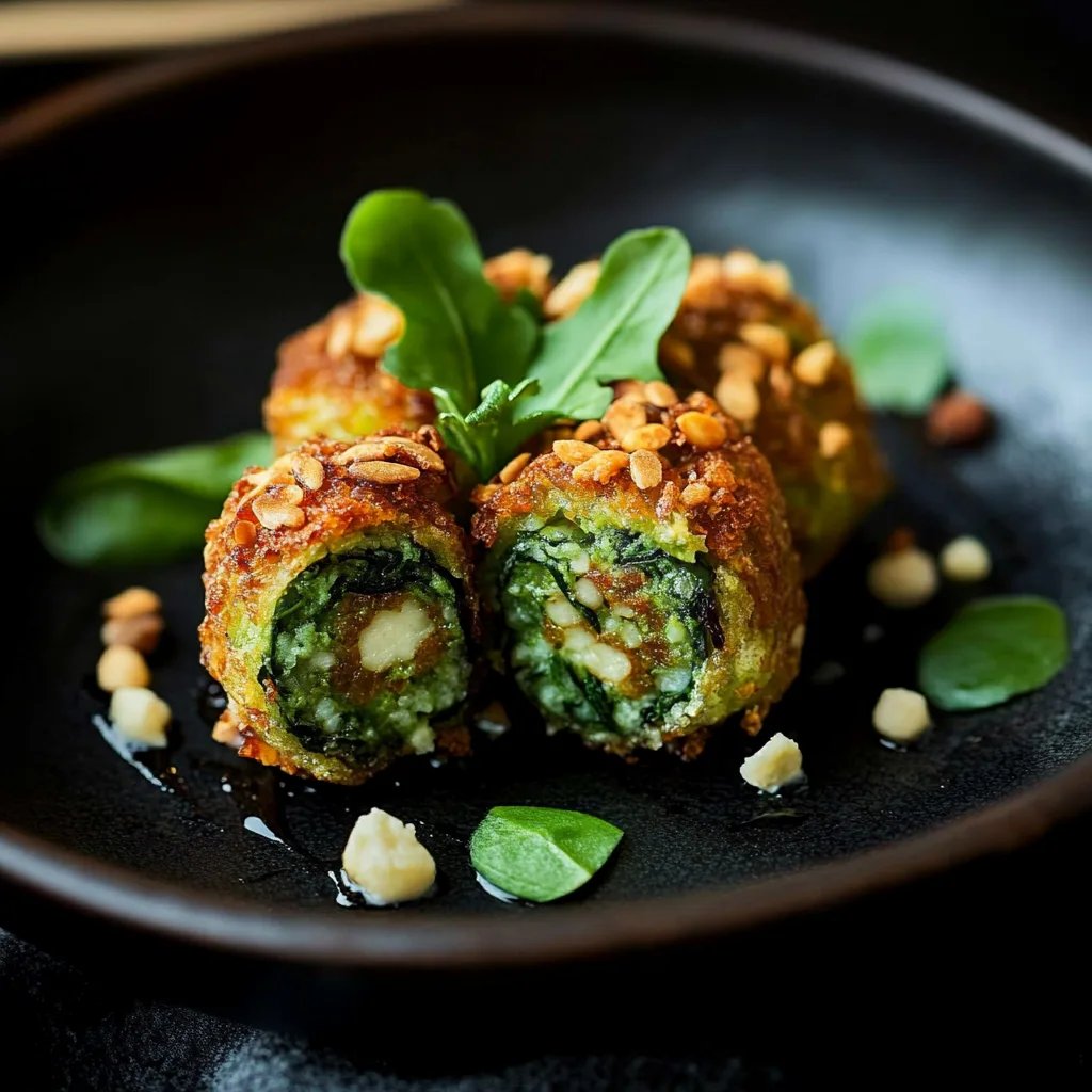Spinatknödel mit Rollgerstl-Miso-Butter