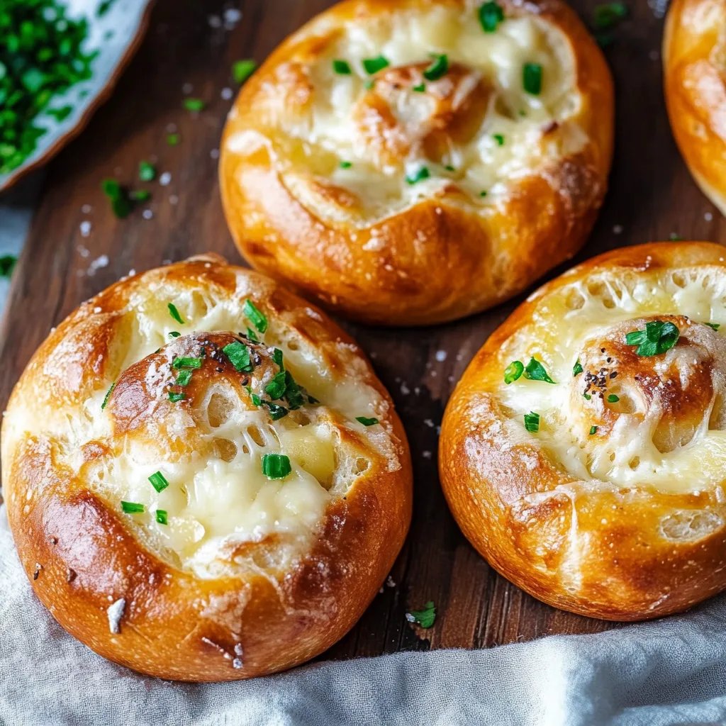 Gefüllte Brezeln mit Schmand, Schinken & Käse