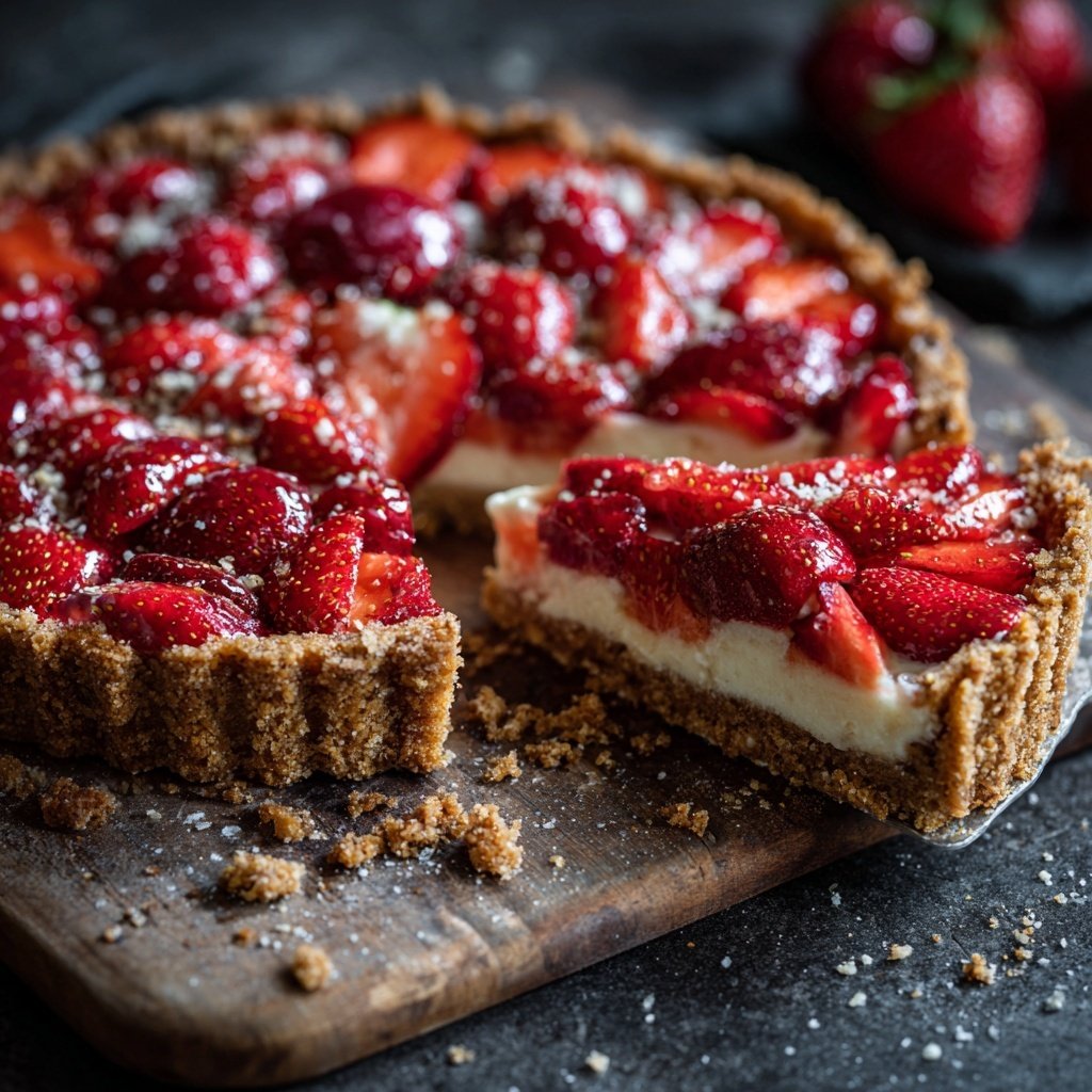 Erdbeer Vanille Tarte Mit Mürbeteigboden
