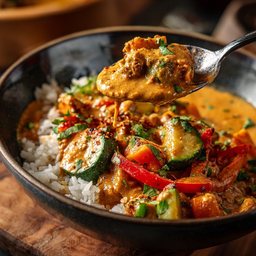 Gemüsecurry mit Erdnuss