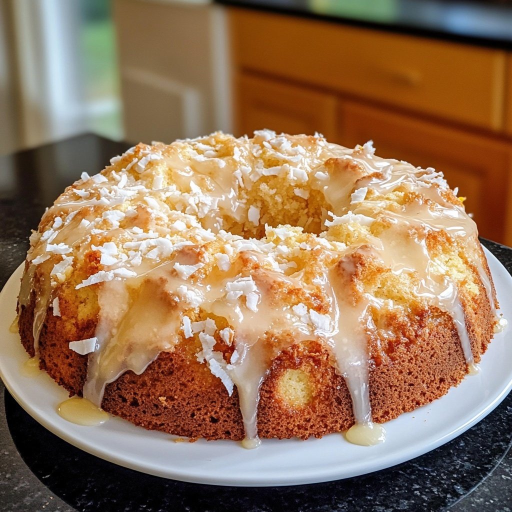 Zitronenkuchen mit Kokos