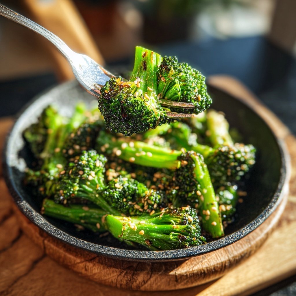 Brokkoli Pfanne Mit Sesam Öl