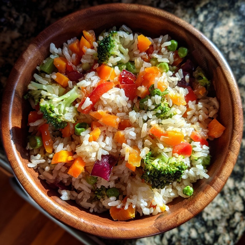 Kalorienarme Reispfanne Mit Gemüse