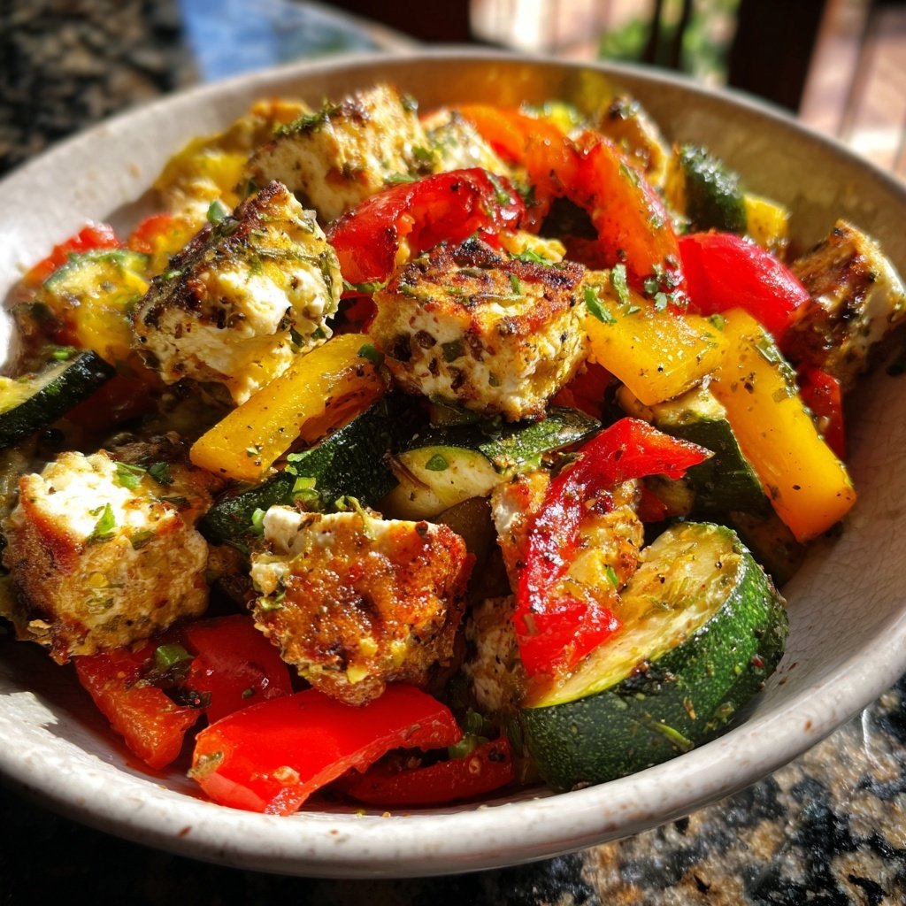 Gesund & Leicht Mediterrane Gemüsepfanne mit Feta