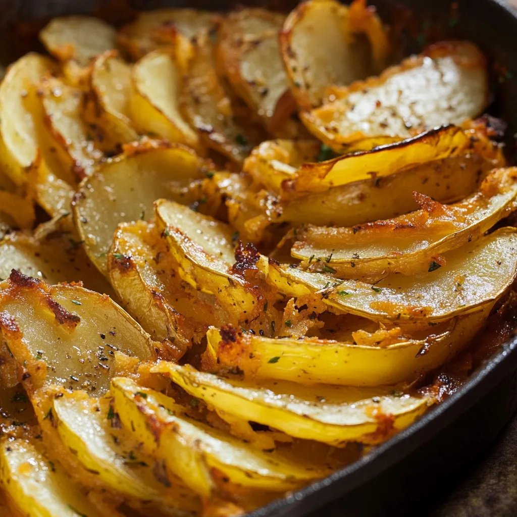 Überbackene Kartoffelblätter