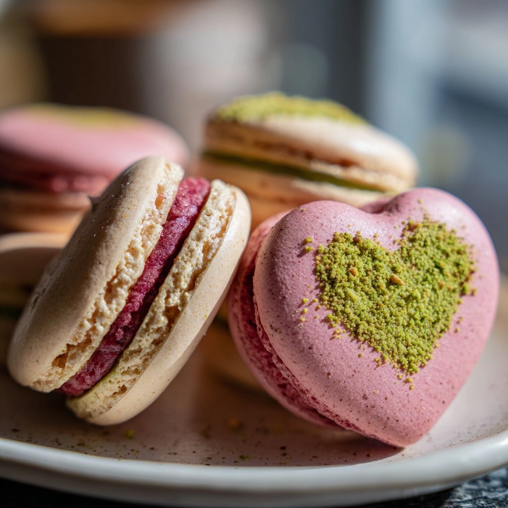 Macarons in Herzform