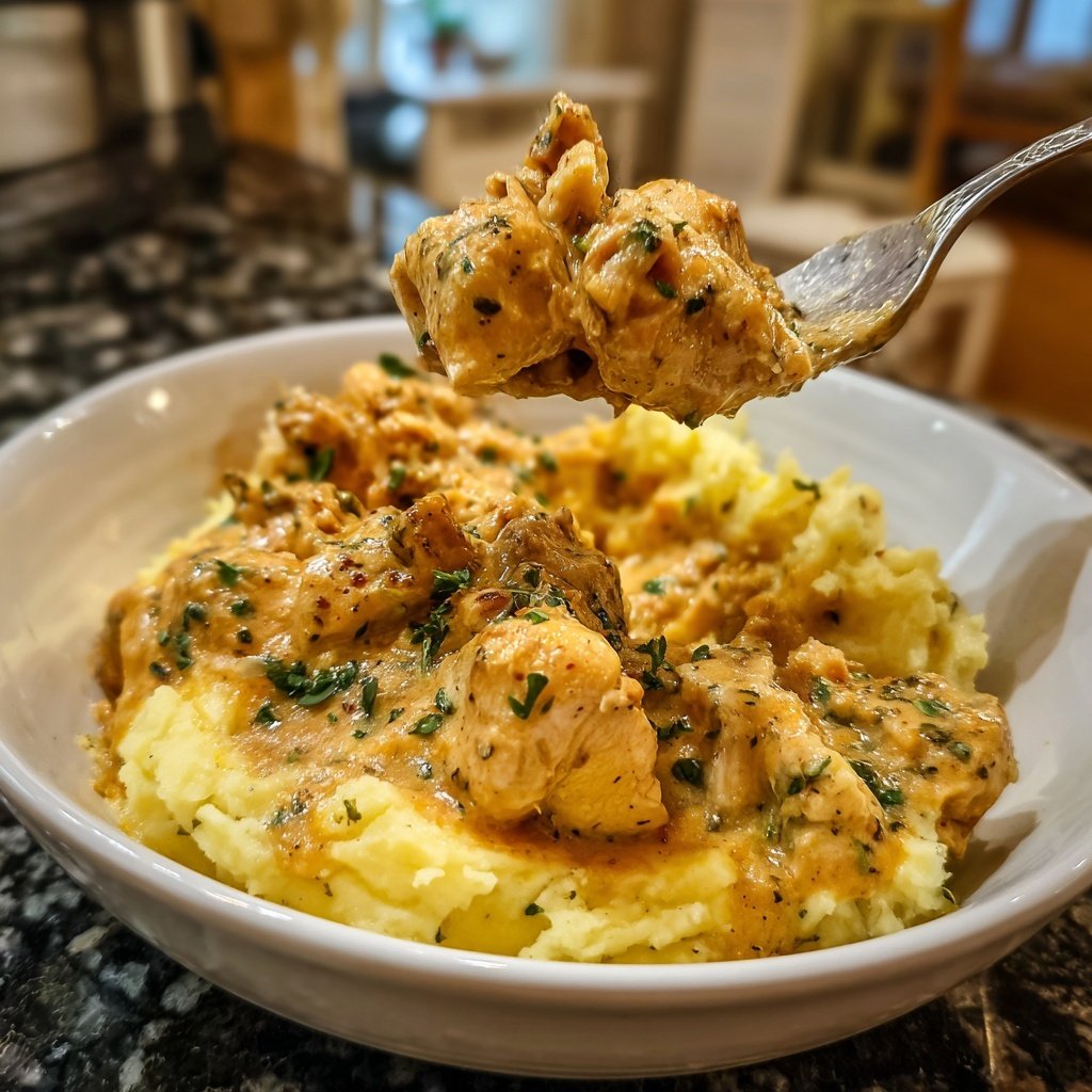 Hausmannskost Cremiges Hähnchen mit Kartoffelpüree