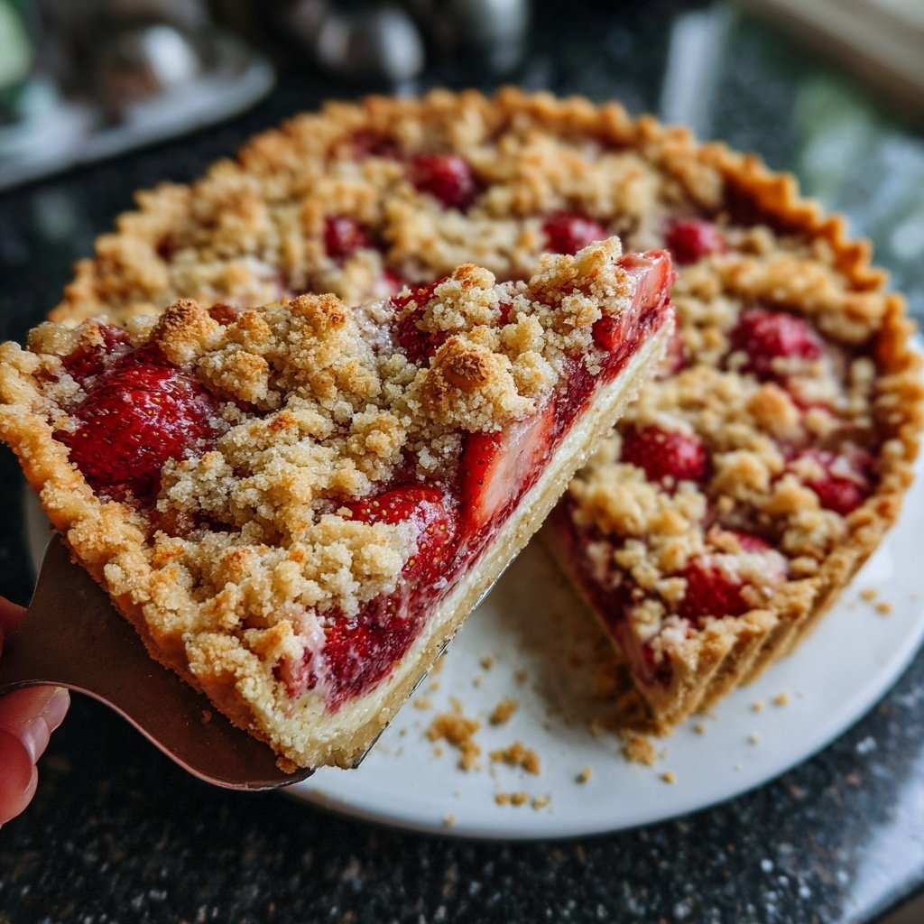 Erdbeer Kuchen Mit Streusel Topping
