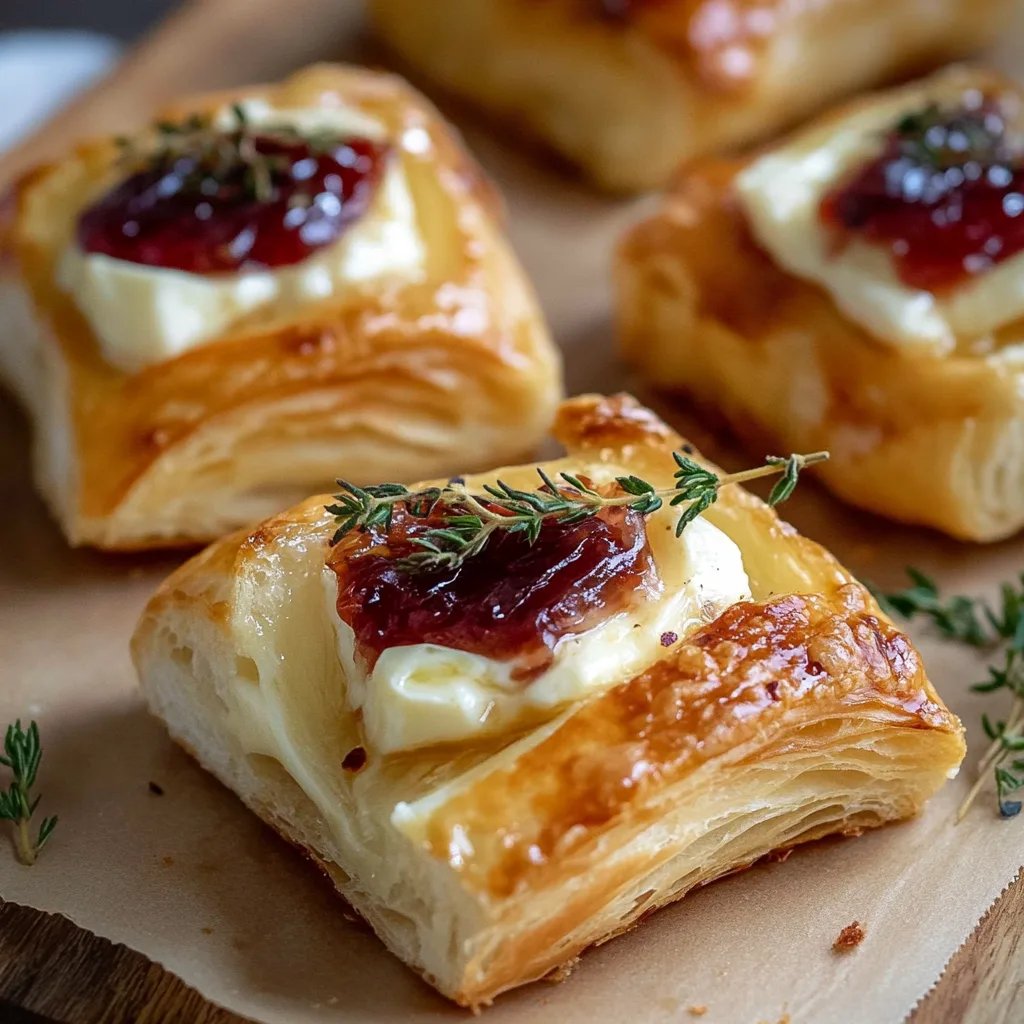 Blätterteig-Häppchen mit Camembert
