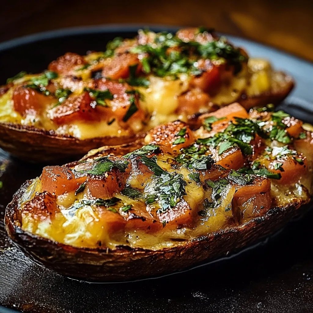 Klassische gefüllte Ofenkartoffel