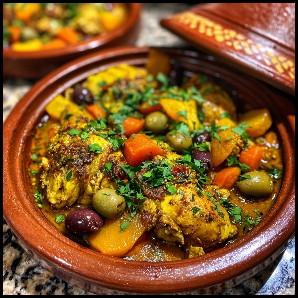 Internationale Küche Marokkanisches Hähnchen-Tagine