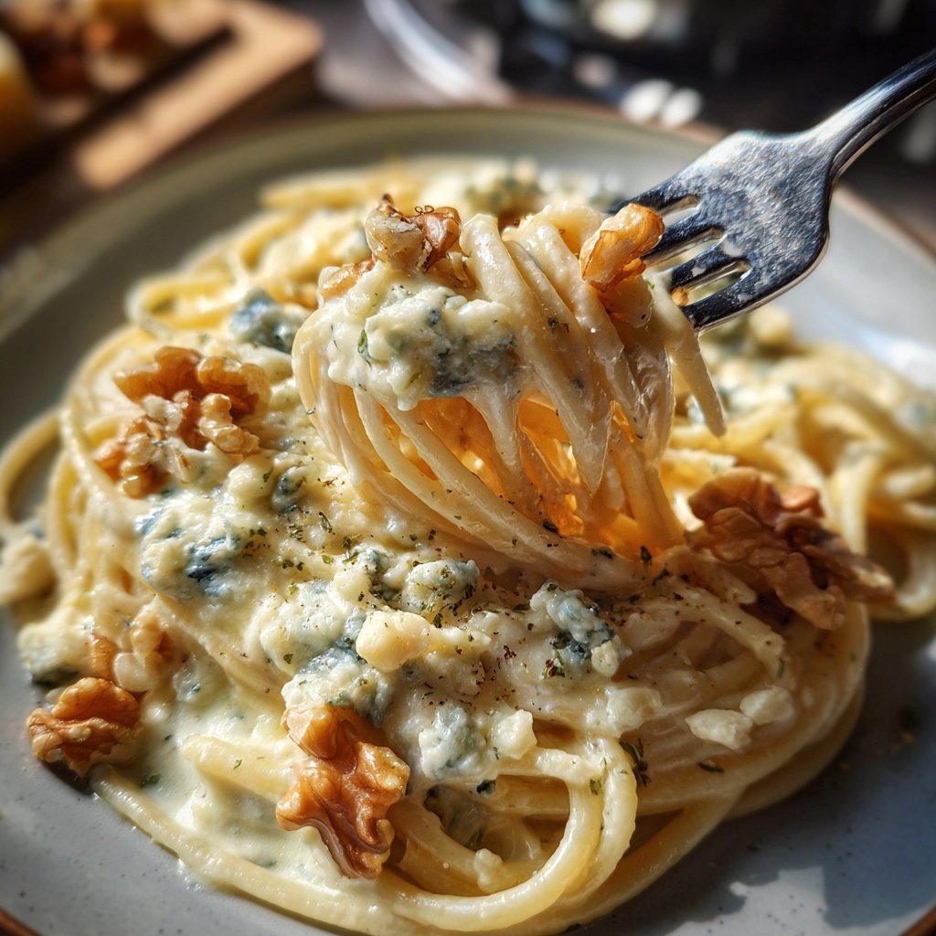 Pasta mit Gorgonzola und Walnüssen