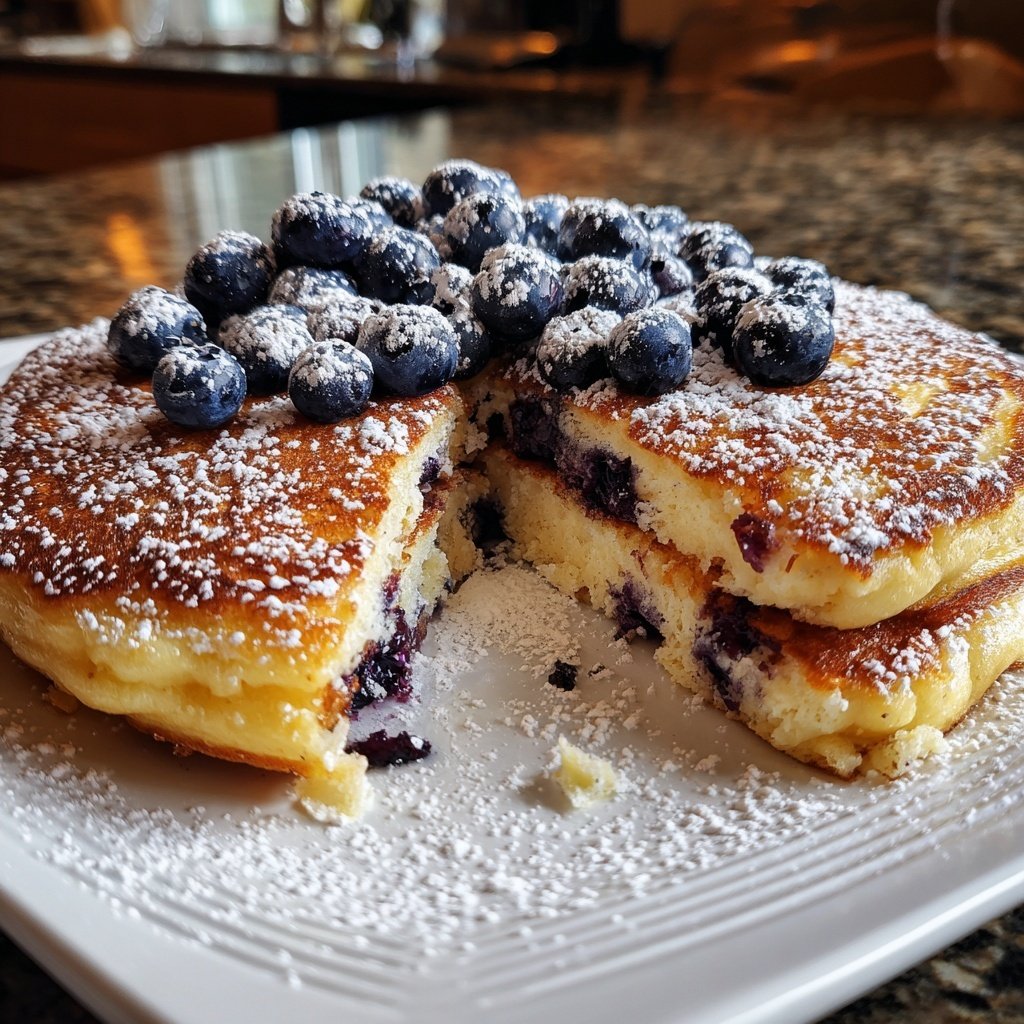 Pfannkuchen mit Heidelbeeren